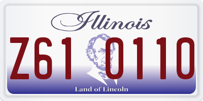 IL license plate Z610110