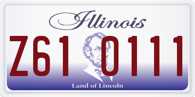 IL license plate Z610111