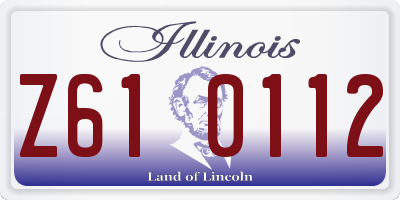 IL license plate Z610112
