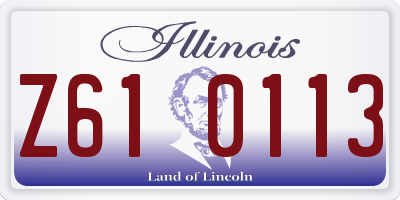 IL license plate Z610113