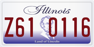 IL license plate Z610116