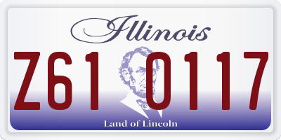 IL license plate Z610117