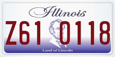 IL license plate Z610118