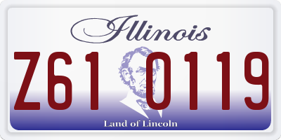 IL license plate Z610119
