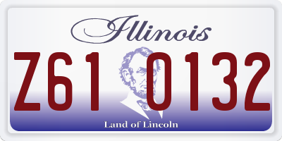 IL license plate Z610132