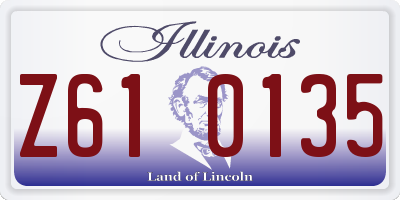 IL license plate Z610135