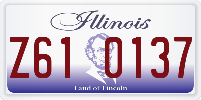 IL license plate Z610137