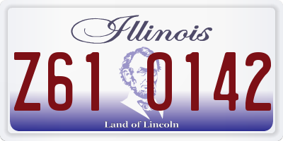 IL license plate Z610142