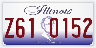 IL license plate Z610152