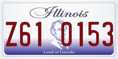 IL license plate Z610153