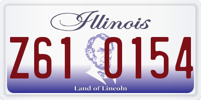 IL license plate Z610154