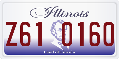 IL license plate Z610160