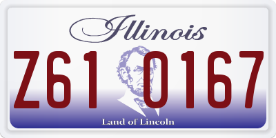 IL license plate Z610167
