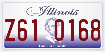 IL license plate Z610168