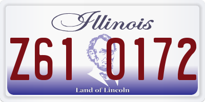 IL license plate Z610172