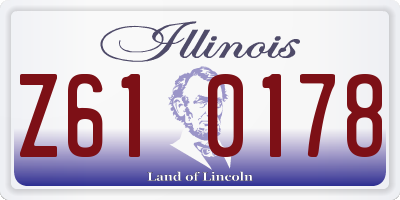 IL license plate Z610178