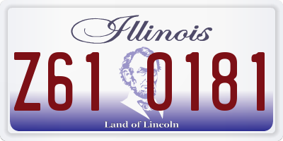 IL license plate Z610181