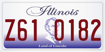 IL license plate Z610182