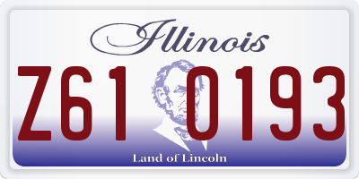 IL license plate Z610193