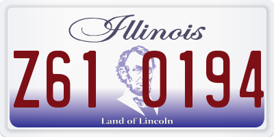 IL license plate Z610194