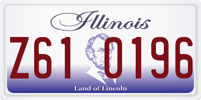IL license plate Z610196