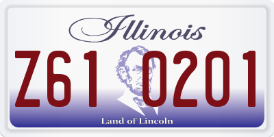 IL license plate Z610201