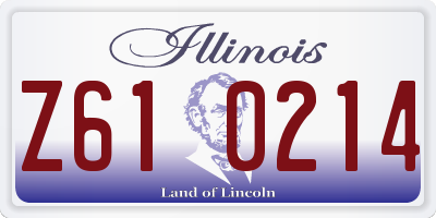 IL license plate Z610214