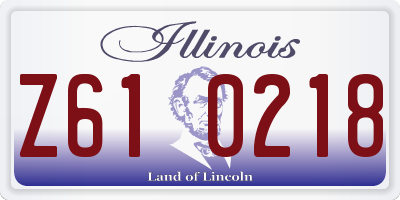 IL license plate Z610218