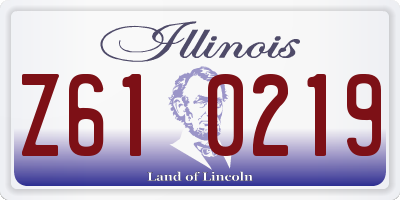 IL license plate Z610219