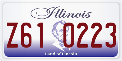 IL license plate Z610223