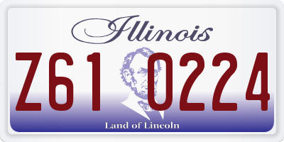 IL license plate Z610224