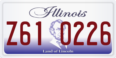 IL license plate Z610226