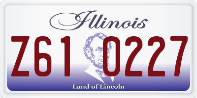 IL license plate Z610227