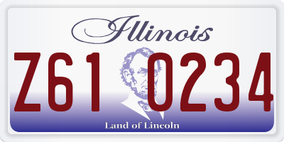 IL license plate Z610234