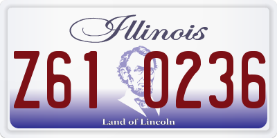 IL license plate Z610236