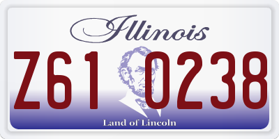 IL license plate Z610238