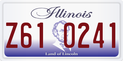 IL license plate Z610241