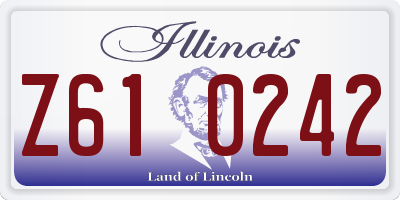 IL license plate Z610242