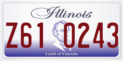 IL license plate Z610243