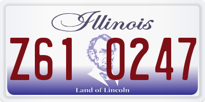 IL license plate Z610247