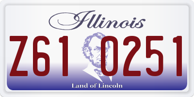 IL license plate Z610251