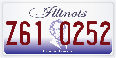 IL license plate Z610252
