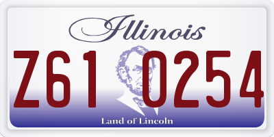 IL license plate Z610254