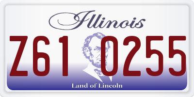 IL license plate Z610255