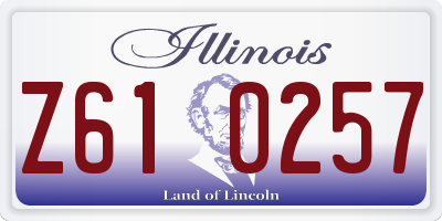 IL license plate Z610257