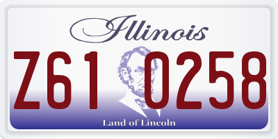 IL license plate Z610258