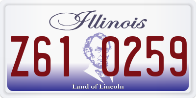 IL license plate Z610259
