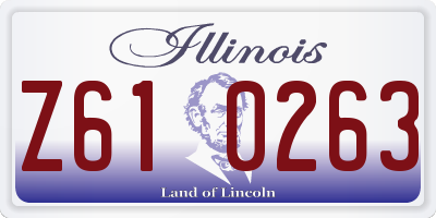 IL license plate Z610263