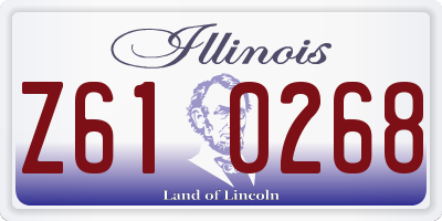 IL license plate Z610268