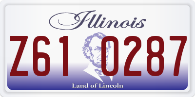 IL license plate Z610287